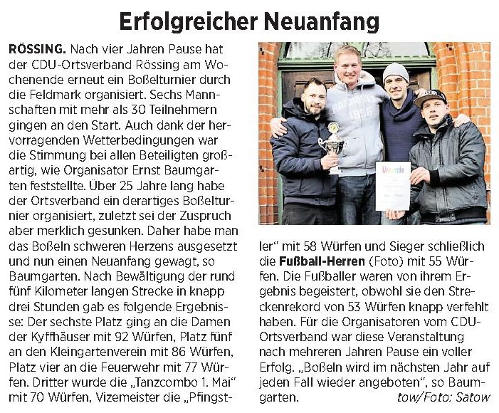 Boßelturnier der CDU Rössing